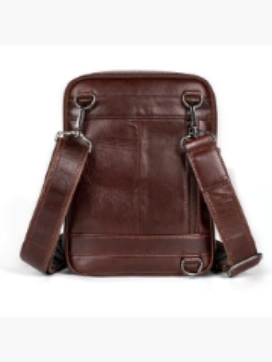 Leather Small Sling Bag for Men - Woosir Genuine Leather Messenger Bag for Men, Small Sling Shoulder Crossbody